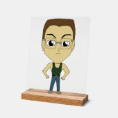 チビ（小さくかわいく書いた感じ） アクリルサイン (傾斜)