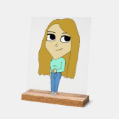 チビ（小さくかわいく書いた感じ） アクリルサイン (傾斜)