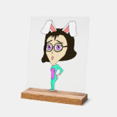 チビ（小さくかわいく書いた感じ） アクリルサイン (傾斜)