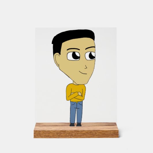 チビ（小さくかわいく書いた感じ） アクリルサイン (正面)