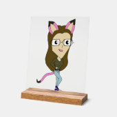 チビ（小さくかわいく書いた感じ） アクリルサイン (傾斜)