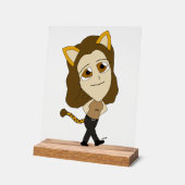 チビ（小さくかわいく書いた感じ） アクリルサイン (傾斜)