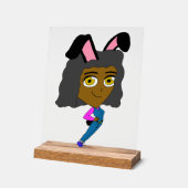 チビ（小さくかわいく書いた感じ） アクリルサイン (傾斜)