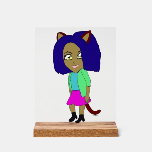 チビ（小さくかわいく書いた感じ） アクリルサイン (正面)