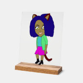 チビ（小さくかわいく書いた感じ） アクリルサイン (傾斜)