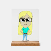 チビ（小さくかわいく書いた感じ） アクリルサイン (正面)