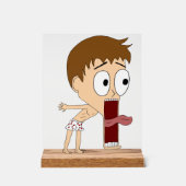 チビ（小さくかわいく書いた感じ） アクリルサイン (正面)