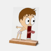 チビ（小さくかわいく書いた感じ） アクリルサイン (傾斜)