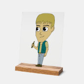 チビ（小さくかわいく書いた感じ） アクリルサイン (傾斜)