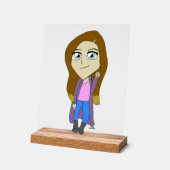 チビ（小さくかわいく書いた感じ） アクリルサイン (傾斜)