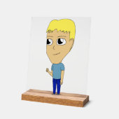 チビ（小さくかわいく書いた感じ） アクリルサイン (傾斜)