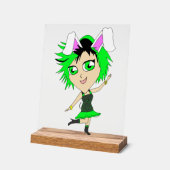 チビ（小さくかわいく書いた感じ） アクリルサイン (傾斜)