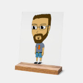 チビ（小さくかわいく書いた感じ） アクリルサイン (傾斜)