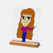 チビ（小さくかわいく書いた感じ） アクリルサイン (傾斜)