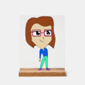 チビ（小さくかわいく書いた感じ） アクリルサイン (正面)