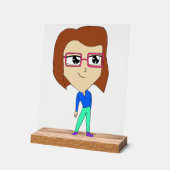 チビ（小さくかわいく書いた感じ） アクリルサイン (傾斜)