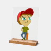 チビ（小さくかわいく書いた感じ） アクリルサイン (傾斜)