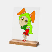 チビ（小さくかわいく書いた感じ） アクリルサイン (傾斜)