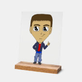 チビ（小さくかわいく書いた感じ） アクリルサイン (傾斜)