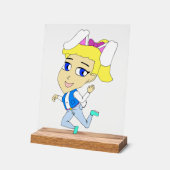 チビ（小さくかわいく書いた感じ） アクリルサイン (傾斜)