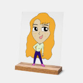 チビ（小さくかわいく書いた感じ） アクリルサイン (傾斜)