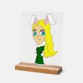 チビ（小さくかわいく書いた感じ） アクリルサイン (傾斜)