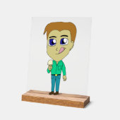 チビ（小さくかわいく書いた感じ） アクリルサイン (傾斜)