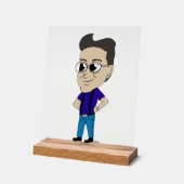 チビ（小さくかわいく書いた感じ） アクリルサイン (傾斜)