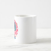 チビ(小さくかわいく書いた感じ)アニメかわいい着物 コーヒーマグカップ (中央)