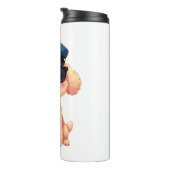 チビ（小さくかわいく書いた感じ）アニメ警察プードル犬 タンブラー (回転右)