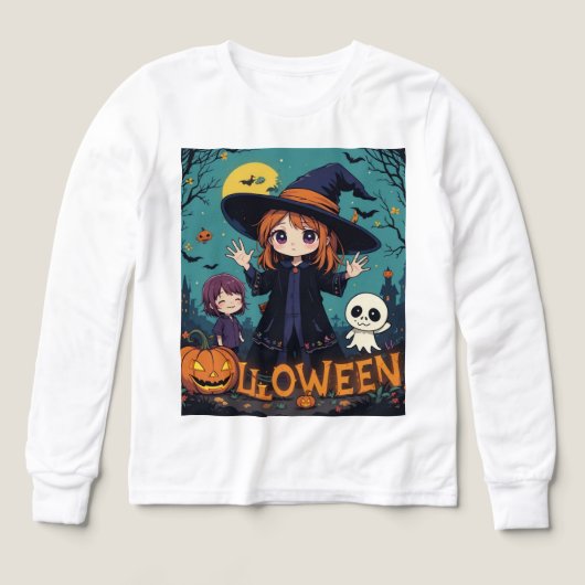 チビ（小さくかわいく書いた感じ）ウィッチハロウィーンデザイン (デザイン正面)