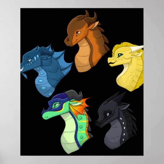 チビ(小さくかわいく書いた感じ)ウイングオブドラゴンファイアクラシック ポスター (正面)