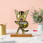 チビ（小さくかわいく書いた感じ）ウォリアー猫 アクリルサイン (ウェディング)