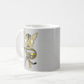 チビ(小さくかわいく書いた感じ)ウォリアー猫 コーヒーマグカップ (正面左)