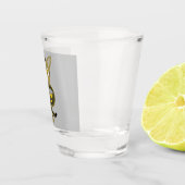 チビ（小さくかわいく書いた感じ）ウォリアー猫 ショットグラス (右)