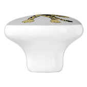 チビ（小さくかわいく書いた感じ）ウォリアー猫 セラミックノブ (側面)