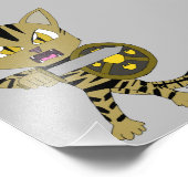 チビ（小さくかわいく書いた感じ）ウォリアー猫 フォトプリント            (角)