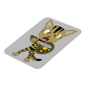 チビ(小さくかわいく書いた感じ)ウォリアー猫 マグネット (左側)