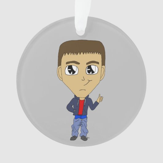 チビ（小さくかわいく書いた感じ） オーナメント (正面)