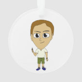 チビ（小さくかわいく書いた感じ） オーナメント (裏面)