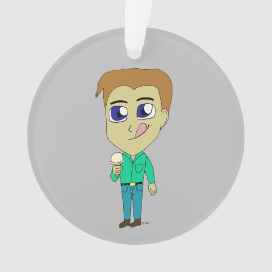 チビ（小さくかわいく書いた感じ） オーナメント (正面)