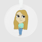 チビ（小さくかわいく書いた感じ） オーナメント (裏面)