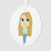 チビ（小さくかわいく書いた感じ） オーナメント (正面)