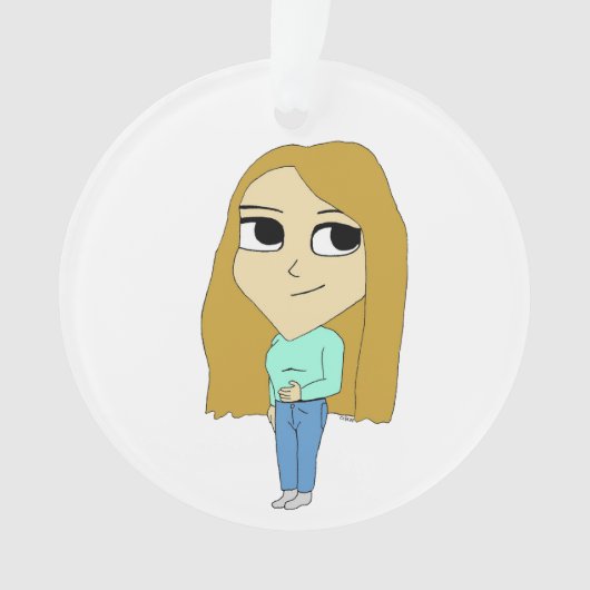 チビ（小さくかわいく書いた感じ） オーナメント (正面)