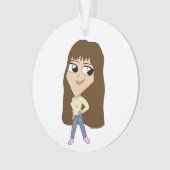 チビ（小さくかわいく書いた感じ） オーナメント (正面)