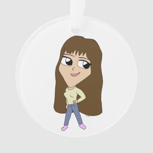 チビ（小さくかわいく書いた感じ） オーナメント (正面)