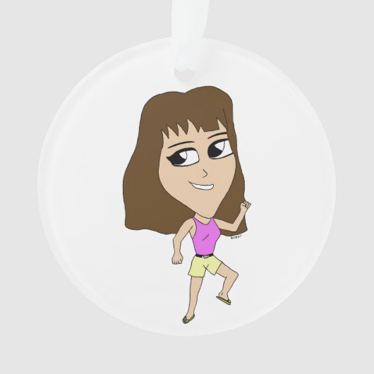 チビ（小さくかわいく書いた感じ） オーナメント (正面)