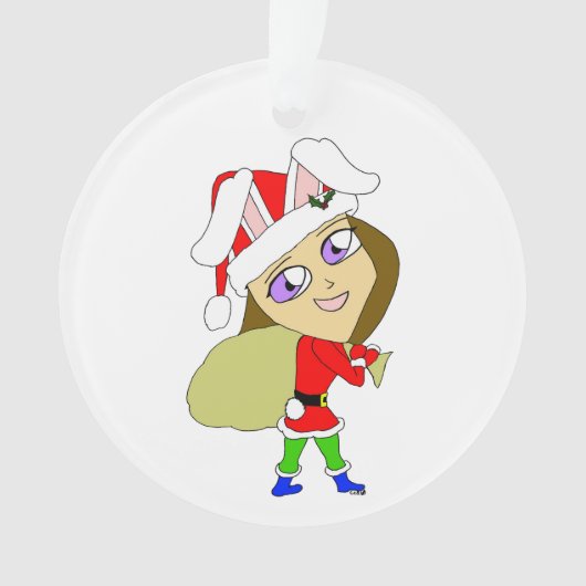 チビ（小さくかわいく書いた感じ） オーナメント (正面)