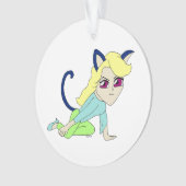 チビ（小さくかわいく書いた感じ） オーナメント (正面)