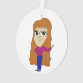 チビ（小さくかわいく書いた感じ） オーナメント (正面)